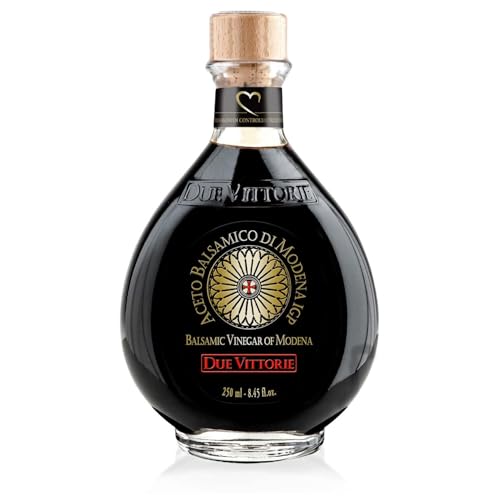 Due Vittorie Oro Gold, Barrel Aged Balsamic Vinegar of Modena IGP with Built in Pourer, All-Natural, Extra Dense Premium