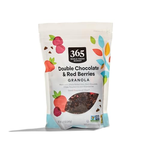 365 by Whole Foods Market, Granola, Double Chocolate with Red Berries, 12 Ounce