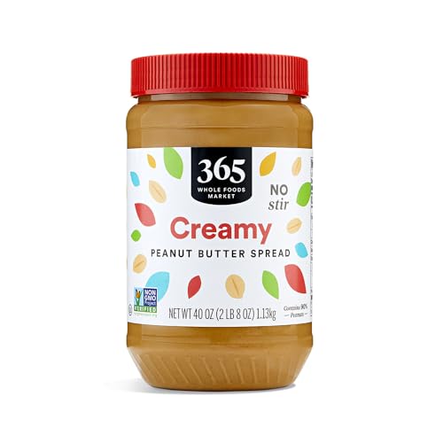 365 by Whole Foods Market, Creamy Peanut Butter Spread, No Stir, 40 Ounce
