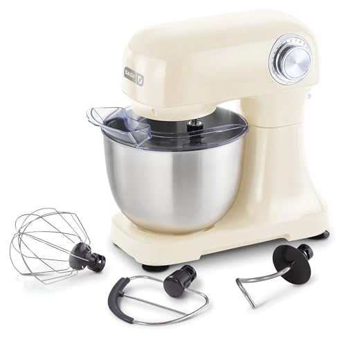Dash 3.5QT Tilt-Head Stand Mixer - Electric Stand Mixer with Stainless Steel Bowl and Splash Guard For Baking - Cream, 3