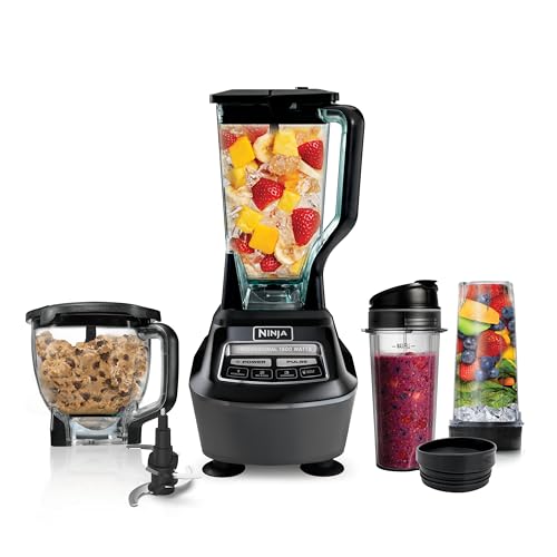 Ninja Kitchen System | All-in-One Food Processor & Blender for Smoothies | Includes Pitcher, (2) 16 oz. To-Go Cups & 8-C
