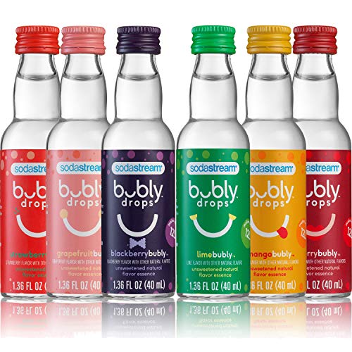 SodaStream - Bubly Fruit Drops for Sparkling Water | Natural Fruit Flavor | Zero Calories, No Sweeteners | Create Your O