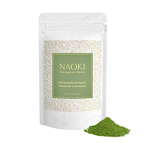 Naoki Matcha Organic Ceremonial First Spring Blend – Authentic Japanese First Harvest Ceremonial Grade Matcha Green Tea 