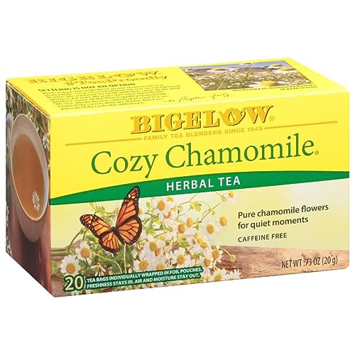 Bigelow Tea Cozy Chamomile Herbal Tea, 20 Count (Pack of 6)