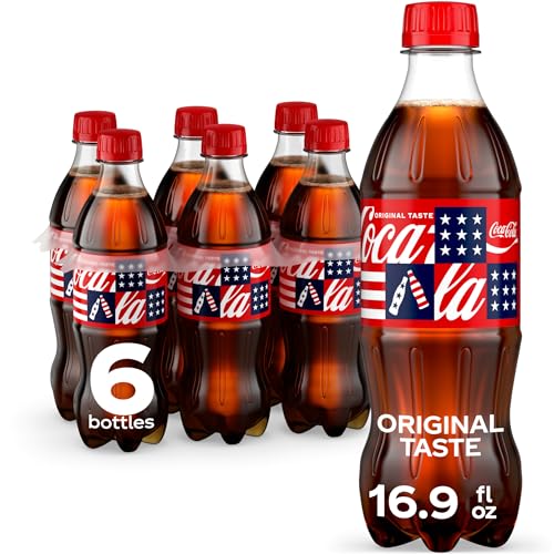 Coca-Cola Soda Soft Drink Bottles, 16.9 fl oz, 6 Pack
