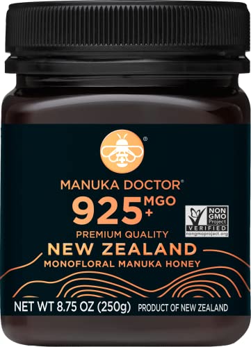 Manuka Doctor - Raw Manuka Honey MGO 925+ Monofloral, 100% Pure New Zealand Honey. Certified. Guaranteed. Raw. Non-GMO (