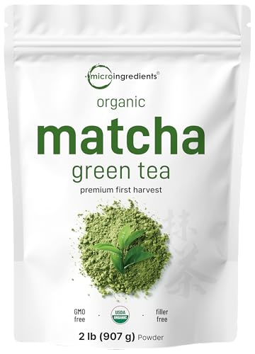 Organic Matcha Green Tea Powder, 2 Pound (32 Ounce) | Culinary Grade, Unflavored, First Harvest Authentic Japanese Origi