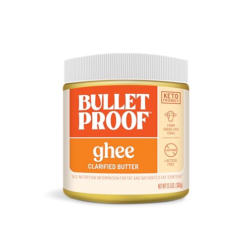 Bulletproof Grass Fed Ghee, Pasture Raised, 100% Grass Fed Clarified Butter, Keto, Paleo, Lactose Free, Casein Free, Non