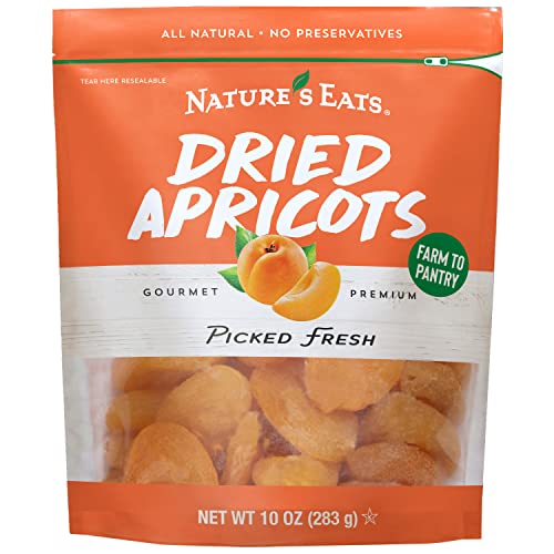 Nature's Eat Sun Dried Turkish Apricots - Dried Apricots Organic, Healthy Fruit Snacks for Adults & Kids - No Sugar Adde