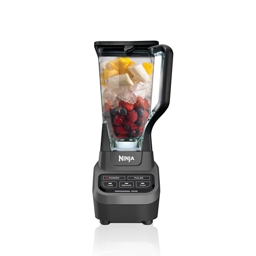 Ninja Professional Blender | Smoothie Blending, Drink Mixer, Grinder, Ice Crusher, Frozen Fruit Blending | 1000W Power, 