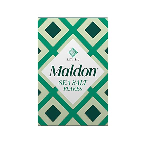 Maldon - Sea Salt Flakes, Unique Pyramid Shaped Salt Flakes, Perfect for a Wide Range of Dishes, Hand-Harvested for Four
