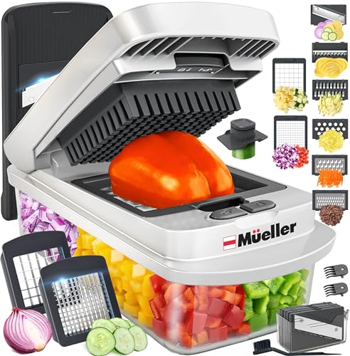 Mueller The Real Original Pro Chopper since 2013 Vegetable Chopper Mandoline Slicer, 8 Blade Food Veggie Chopper Onion V