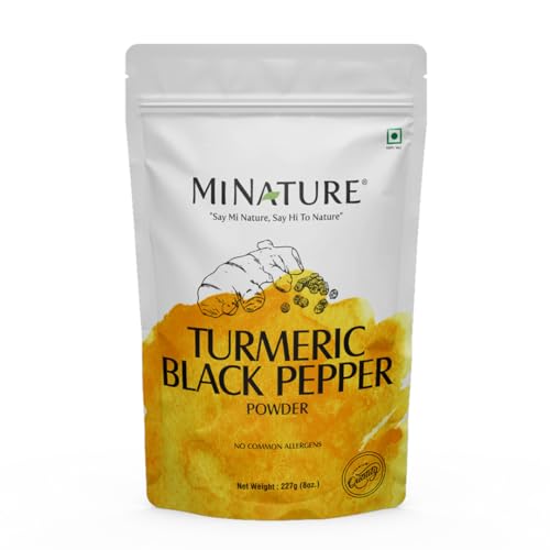 minature Turmeric Root Powder with Black Pepper, 227g (8oz)| Pure Curcuma Longa & Piper Nigrum| Traditional Superfood fo