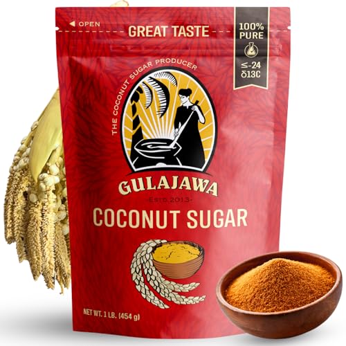 GULAJAWA Javanese Coconut Sugar - Single Origin, Pure Coconut Palm Sugar | Complex Caramel Notes for Coffee, Tea Lattes,