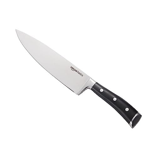 Amazon Basics Classic 8-inch Full Tang High Carbon Stainless Steel Chef's Knife, Multipurpose Kitchen Knife with Three R