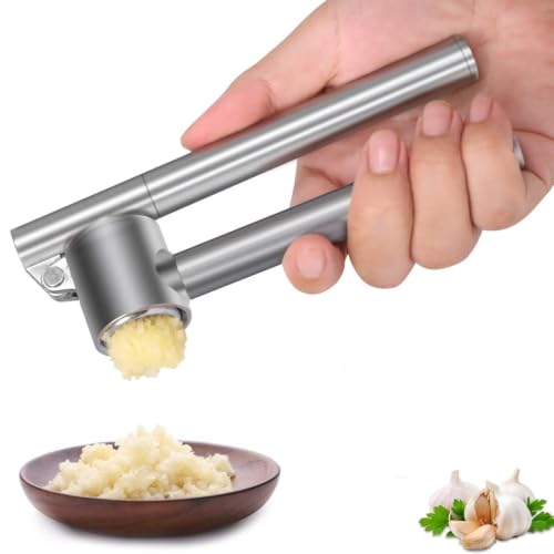 Heavy Duty Garlic Press, Stainless Steel Dishwasher Safe Garlic Crusher & Mincer, Rust Proof & Ergonomic Grip Handle, Ea