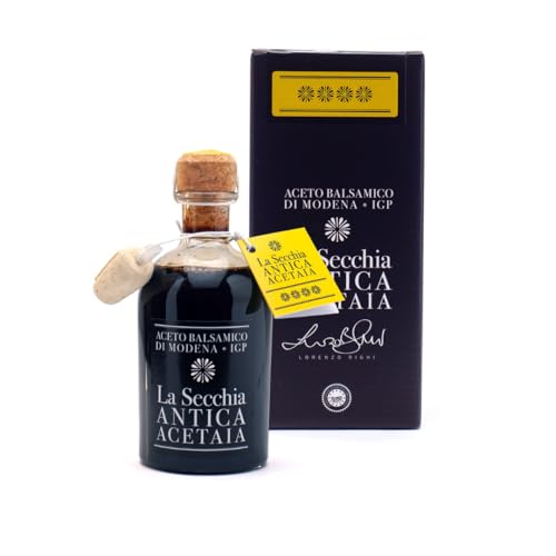 La Secchia - Balsamic Vinegar of Modena PGI "Four Stars", Aged in 16 Juniper Barrels, Medium-High Density, 250 ml Bottle