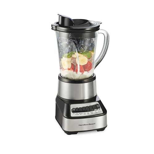 Hamilton Beach Wave Crusher Blender For Smoothies With 40 Oz Glass Jar and 14 Functions, Ice Sabre Blades & 700 Watts fo