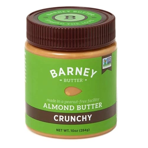 Barney Butter Almond Butter, Crunchy, 10 Ounce Jar, Skin-Free Almonds, No Stir, Non-GMO, Gluten Free, Keto, Paleo, Vegan
