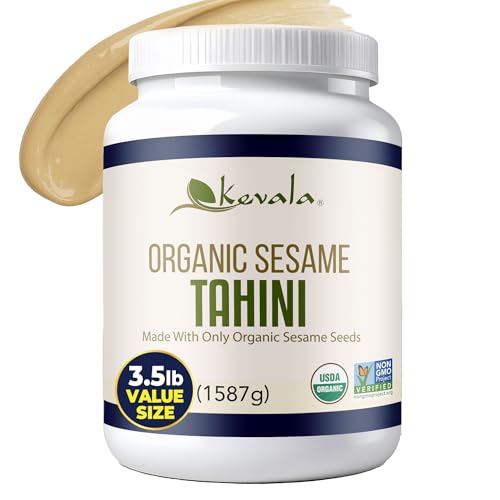 Kevala Organic Sesame Tahini - 3.5 lb, 56 oz, Gluten Free Hummus Base