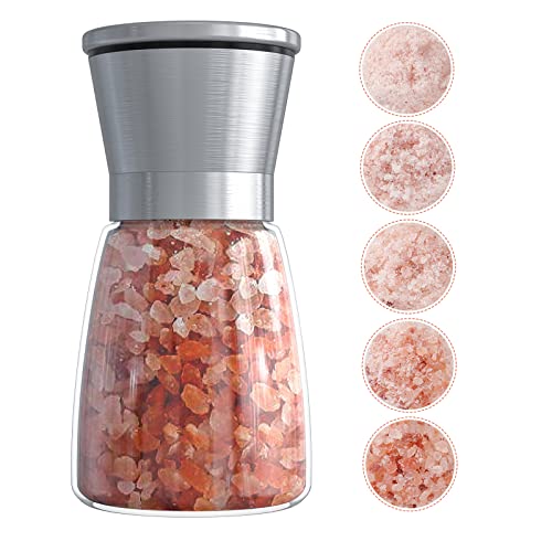 Ebaco Original Stainless Steel Salt or Pepper Grinder - Top Spice Mill with Ceramic Blades, Brushed Stainless Steel and 
