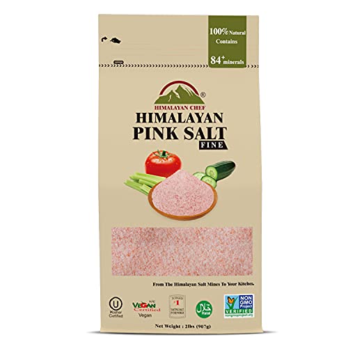 Himalayan Chef Pink Himalayan Salt, Fine Grain - 2 lbs Bag