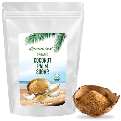 Z Natural Foods Organic Coconut Sugar - Nutrient-Dense, Flavorful & Unrefined Brown Coconut Sugar - Perfect for Tea, Cof