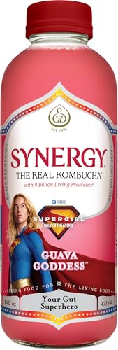 SYNERGY The Real Kombucha - Guava Goddess - 16 fl oz Bottle - Raw Probiotic Drink for Gut Health and Immune Support