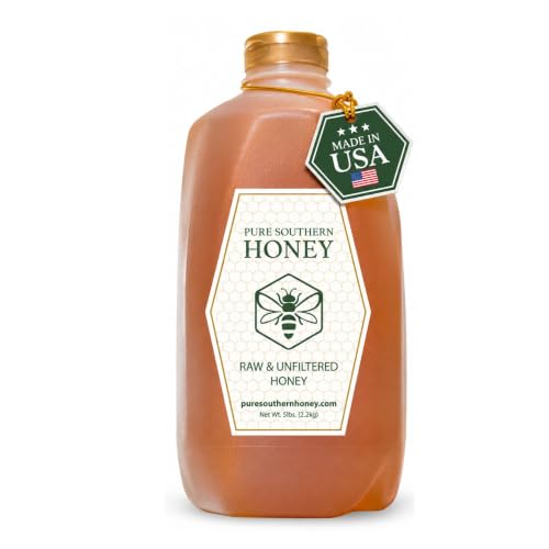 5 lbs. 100% Raw & Unfiltered Gallberry Honey - American Made by Pure Southern Honey