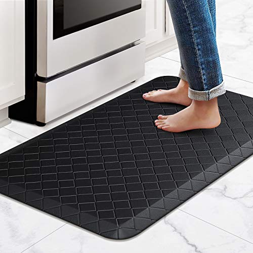 HappyTrends Floor Mat Cushioned Anti-Fatigue ,17.3"x28",Thick Waterproof Non-Slip Mats and Rugs Heavy Duty Ergonomic Com