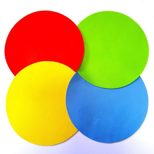 Deofun 4pcs Rubber Jar Opener Bottle Gripper Non Slip Pad Multi-function Can Opener for Seniors with Arthritis Weak Hand