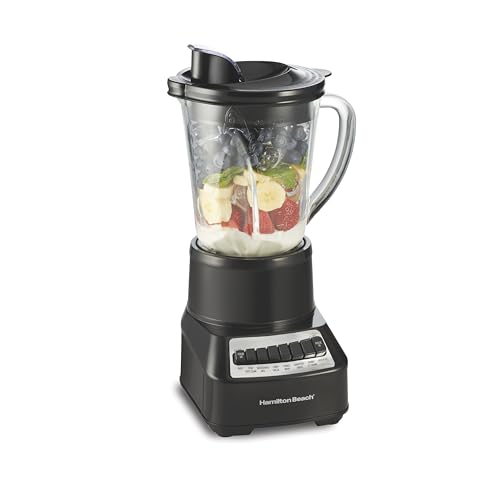 Hamilton Beach Wave Crusher Blender for Smoothies With 40 Oz Glass Jar and 14 Functions, Ice Sabre Blades & 700 Watts fo