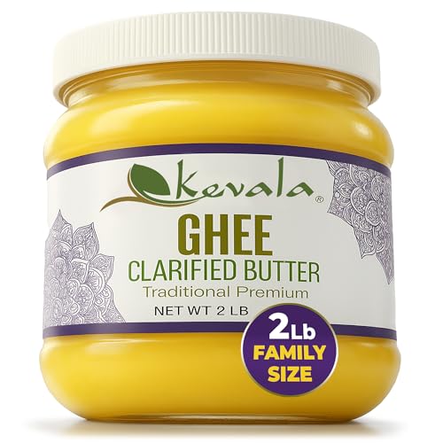 Kevala Grass Fed Ghee Clarified Butter | Lactose & Casein Free | High Smoke Point Cooking Oil & Butter Alternative | Ket