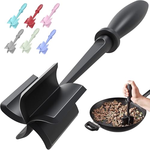 Meat Chopper, Hamburger Grinder, Premium Heat Resistant Smasher for Ground Beef, Burger Grinder Nylon Potato Mix Tool, M