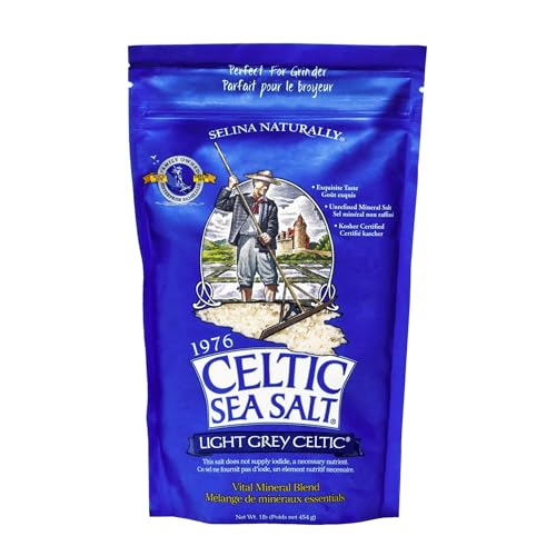 Celtic Sea Salt Light Grey Coarse – Unrefined Mineral Salt, 70+ Trace Minerals, Sustainably Harvested, GMP Certified – C