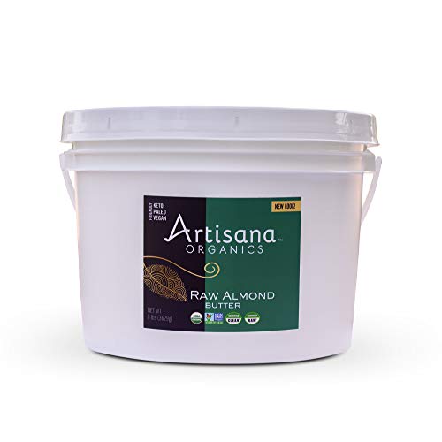 Artisana Organics Raw Almond Butter, 8 lbs | No Sugar Added, Bulk Unroasted Almond Butter, No Palm Oil, Vegan, Paleo, Ke