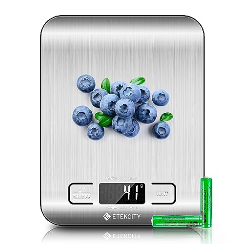 Etekcity Food Kitchen Scale, Digital Grams and Ounces for Weight Loss, Baking, Cooking, Keto and Meal Prep, LCD Display,