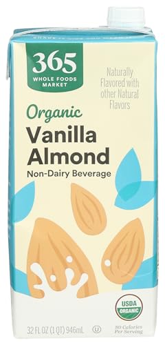 365 by Whole Foods Market, Organic Vanilla Almond Milk, Vegan, Low-Fat, 32 Fl Oz