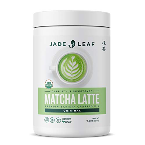 Jade Leaf Matcha Organic Matcha Latte Mix - Bulk Value Size - Lightly Sweet Japanese Matcha Powder with Organic Sugar fo