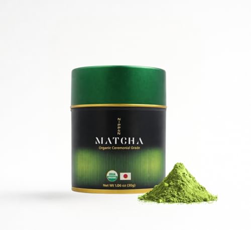Organic Matcha Powder Ceremonial Grade – Japanese Matcha Green Tea, USDA Organic, First Harvest Uji Kyoto, Stone Ground,