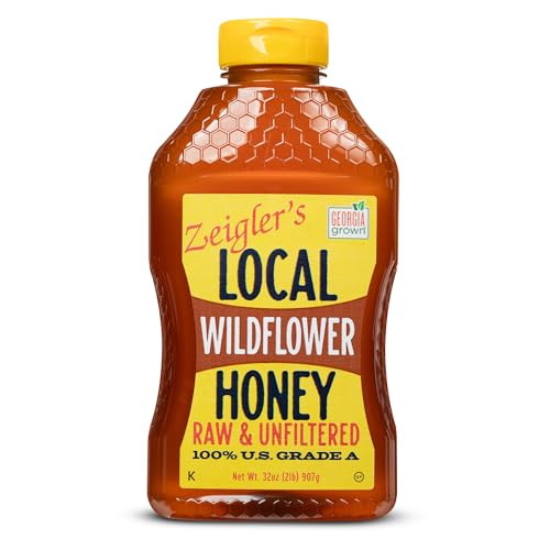 Zeigler's Wildflower Honey, 32 Oz – 100% Natural, Raw & Unfiltered, Georgia Grown Certified – Pure Southern Honey – Grea
