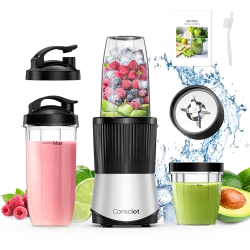 Consciot CB08 11-Piece Blender for Kitchen and Personal Size, Blend Shakes and Smoothies, Frozen Drinks, Baby Food, Spre