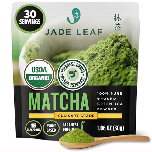 Jade Leaf Matcha Organic Culinary Grade Matcha Powder - Japanese Green tea for Baking, Smoothies, Lattes, and Skin Care,