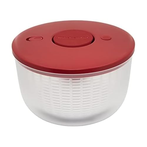 KitchenAid Universal Salad Spinner with Removable Bowl, Colander and One Handed Pump Mechanism, Large Bowl Nests and Fea