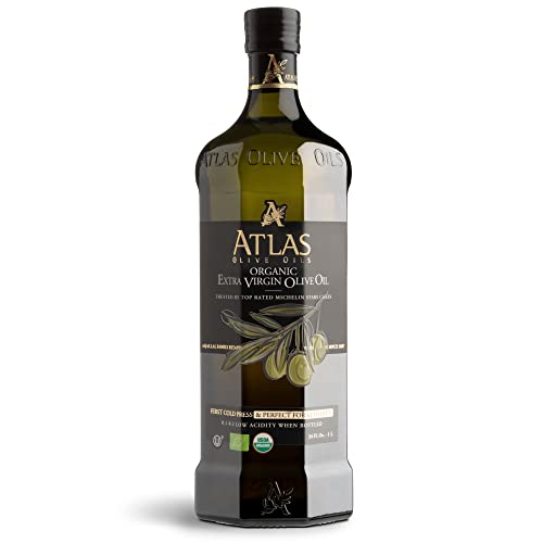Atlas 1 LT Cold Press Extra Virgin Olive Oil with Polyphenol Rich from Morocco | Newly Harvested Unprocessed from One Si