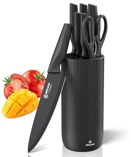 Knife Set, Brewin Kitchen Knife Set, Knives Set for Kitchen, Universal Knife Block, Utility Knife Block Set, New Home Es