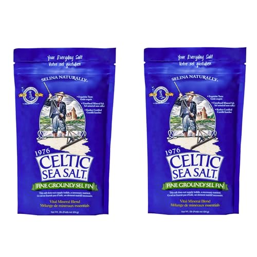 Celtic Sea Salt Fine Ground – Unrefined Mineral Salt, Sustainably Harvested, GMP Certified, Lab Tested – Baking, Cooking