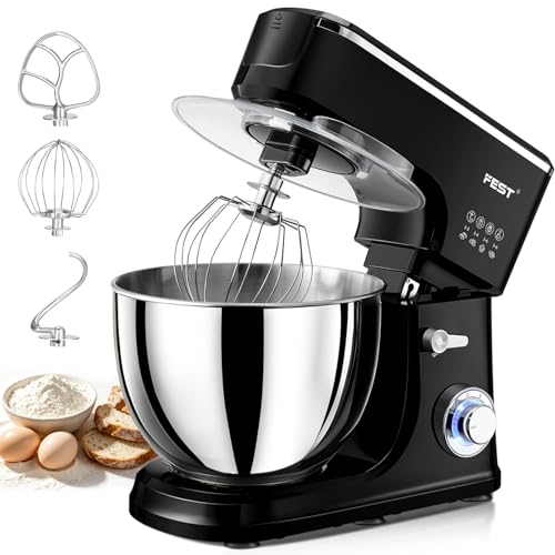1500W 8.45QT Stand Mixer, 6-Speed Electric Dough Mixer with Whisk, Dough Hook & Beater, Large Capacity Kitchen Mixer for