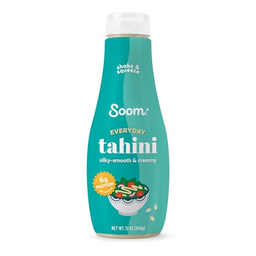 Soom Foods Everyday Premium Tahini, No-Stir Squeeze Bottle, 12oz, 1 Pack