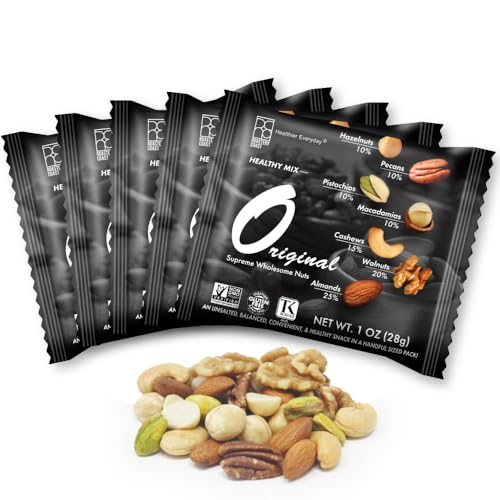 Roastery Coast - Mixed Nuts Variety Pack for Adults | Healthy Snacks | Individual Packs | Unsalted | No Peanuts | Assort